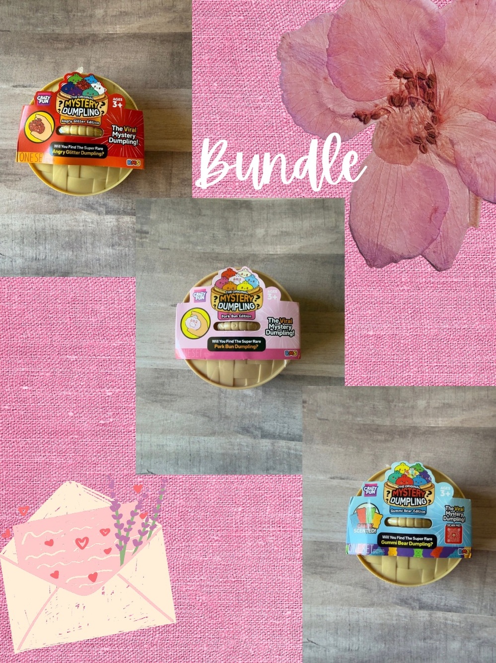 BUNDLE! RMS Angry Glitter/ Pork Bun/ Gummy Bear Edition Mystery Dumpling